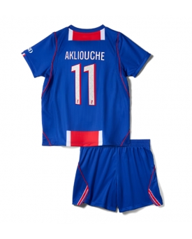 Billige Fotballdrakt Paris Saint-Germain Maghnes Akliouche #11 Replika Hjemmedraktsett Barn 2026-27 Kortermet (med bukser)